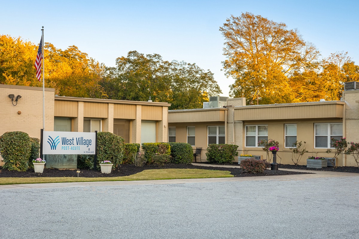 The front of the West Village facility
