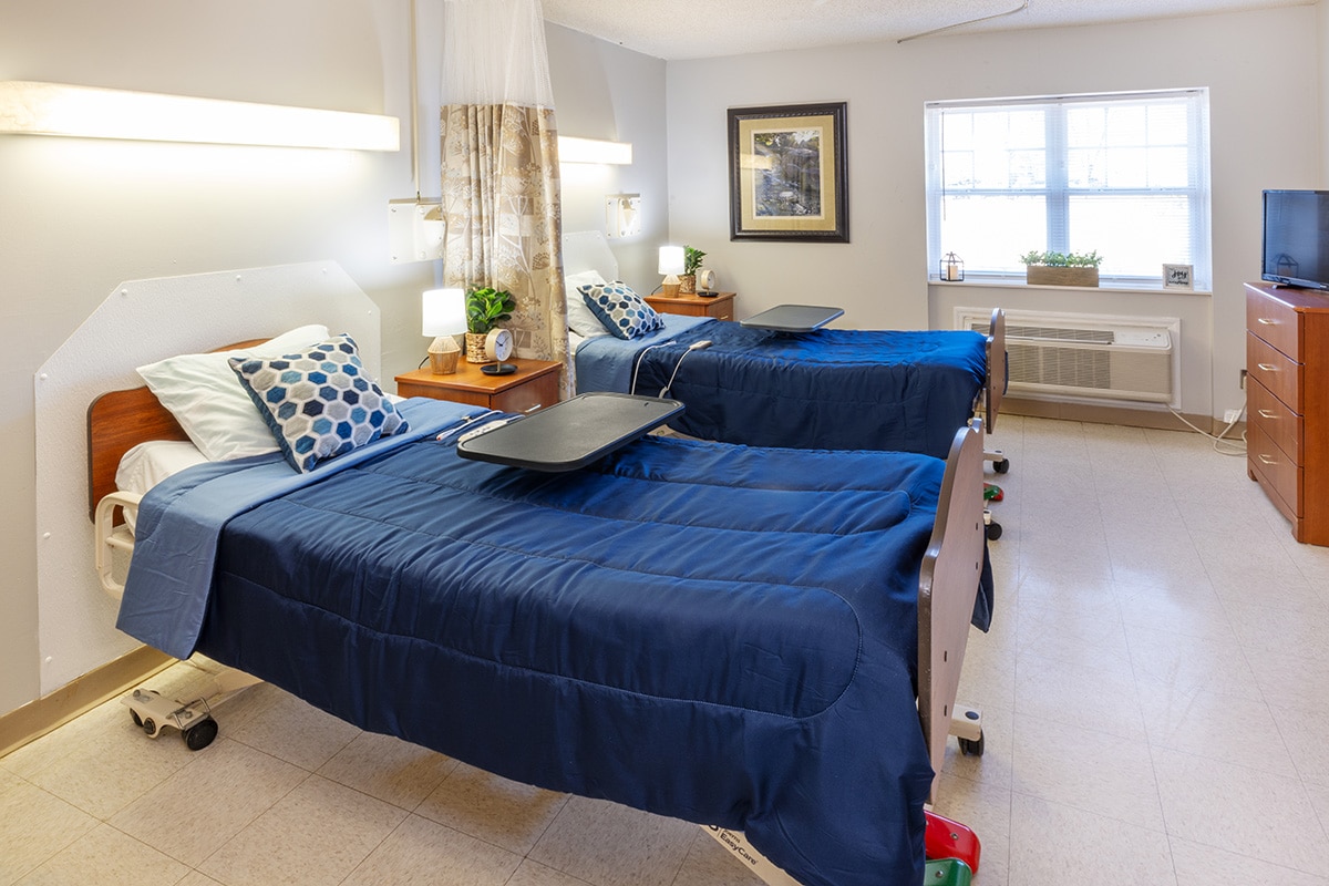 a semi-private room at the West Village facility