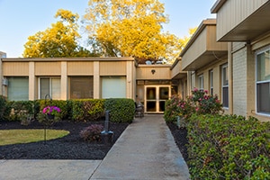 The side door of the West Village facility