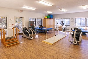 The rehab gym at the West Village facility
